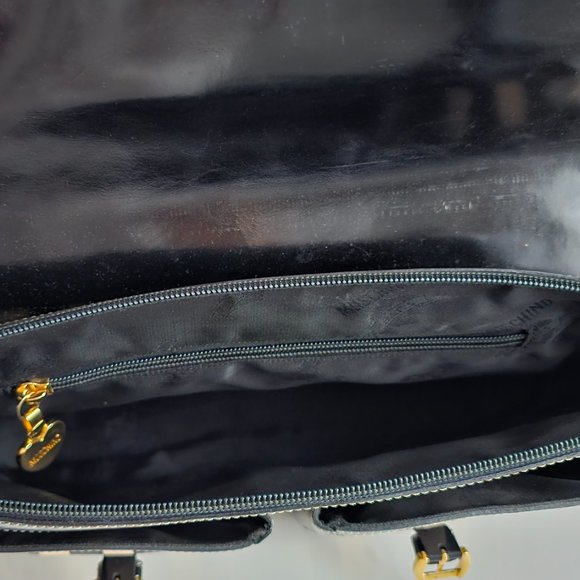 MOSCHINO Bag. Moschino by Redwall Vintage Cream & Black Striped Print - Picture 8 of 13